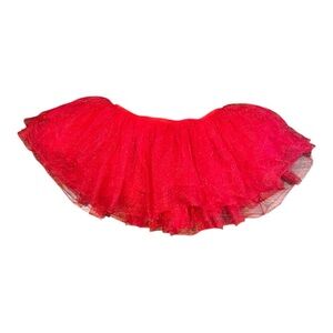 Costumes USA Adult Standard Red Tutu 10" Ballerina Costume‎ Elastic Waist